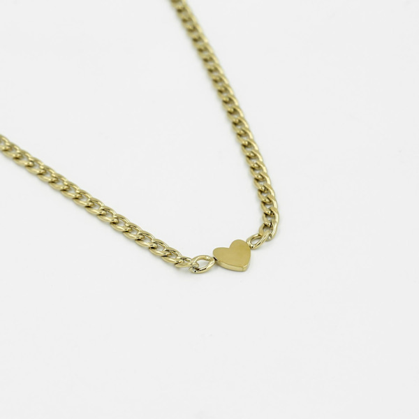 Halskæde hjerte Elegant Gold