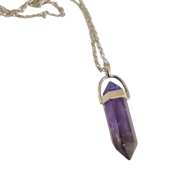 Kristall Halsband Hexagonal Purple