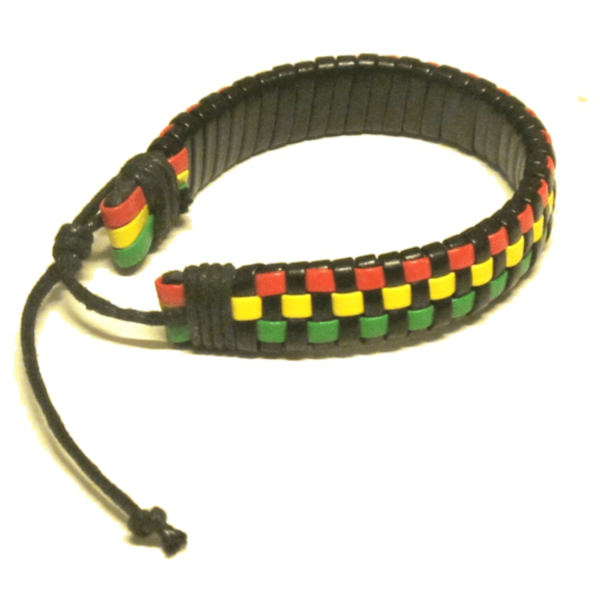 Rasta skinnarmbånd