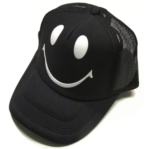 Smiley cap trucker Black