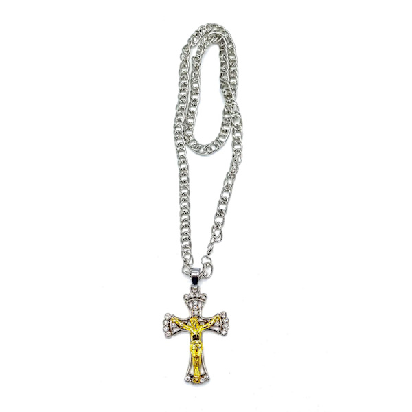 Halskæde - Cross Iced Black