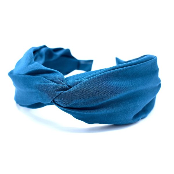 Blå tiara - stoff dekket Blue