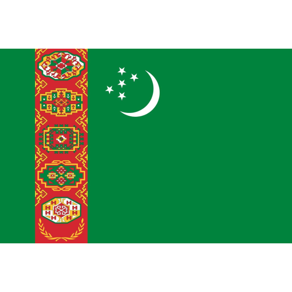 Turkmenistan flagg Turkmenistan 
