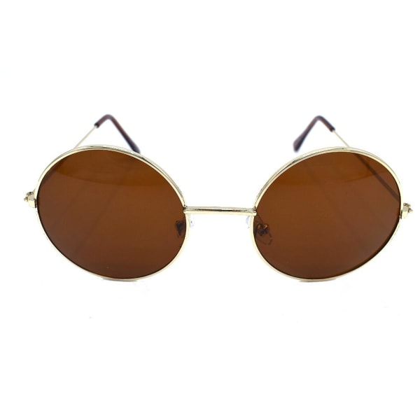Infinity Runda solglasögon - Guld/brun Guld