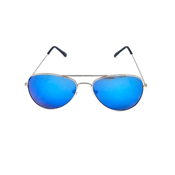 Pilot solglasögon Steel - Blåa linser Blå