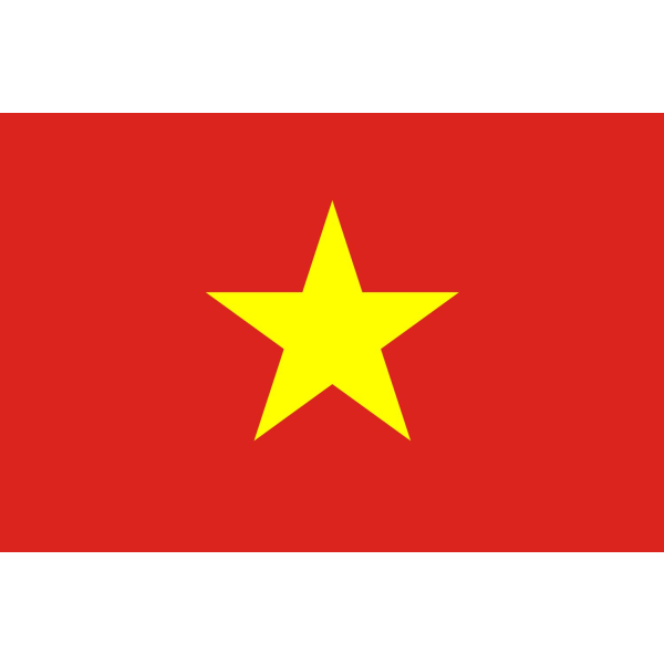 Vietnam flagg White