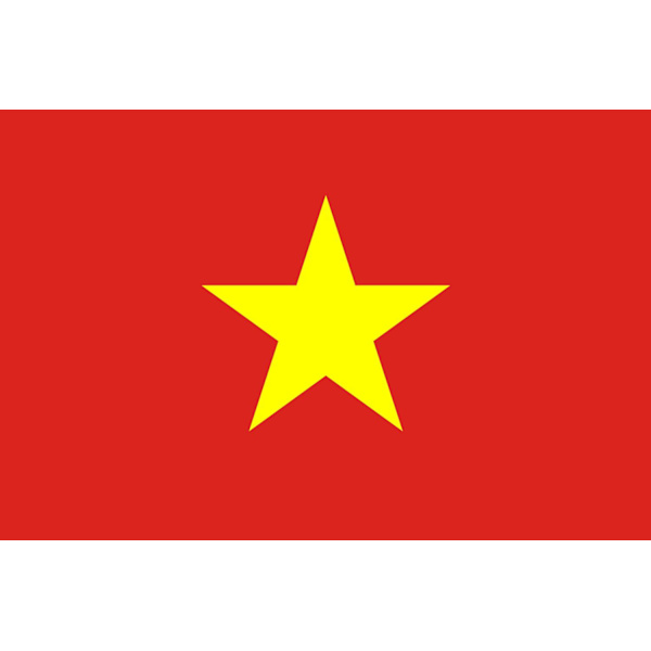 Vietnam flagg White