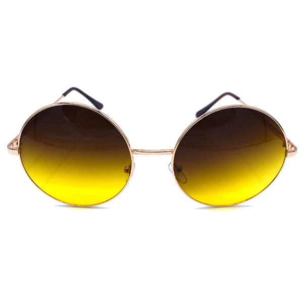 Enigma runde solbriller - Gull/gul Gold