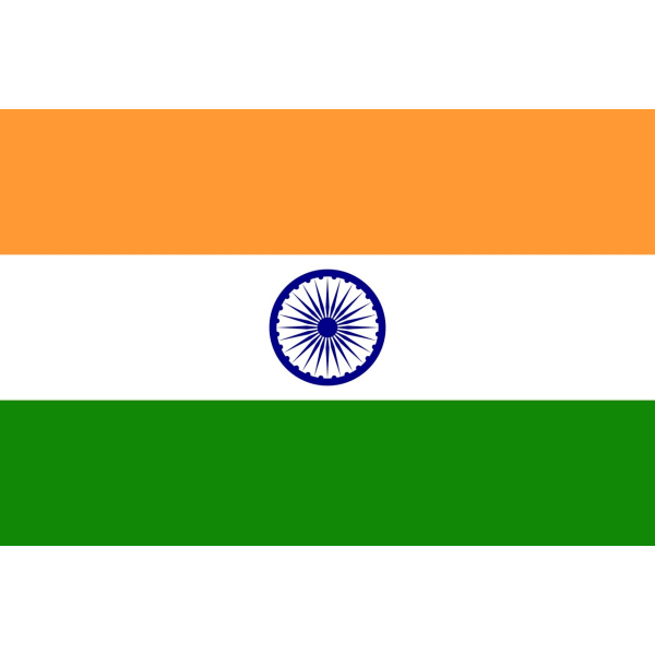 Indiens flagga White India