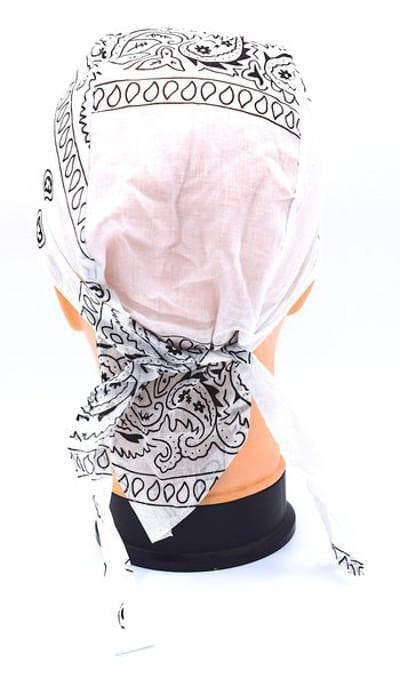 Hvitt Paisley Zandana skjerf White