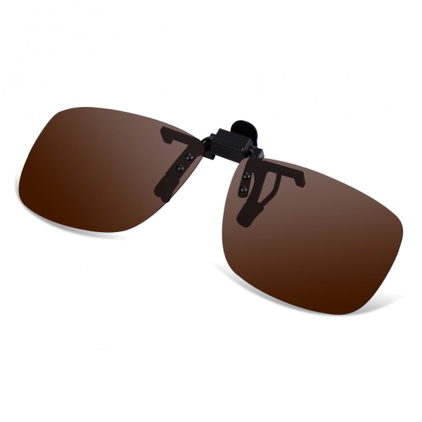 Clip-on solglasögon - Fäst på dina befintliga glasögon Brun