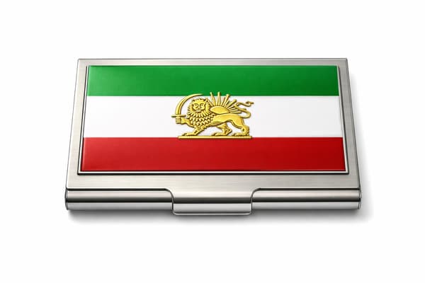 Irans flagga korthållare
