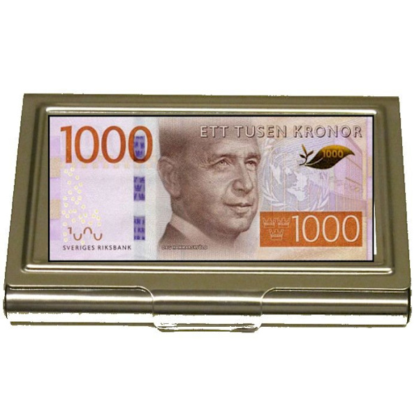 Köp Tusen Kronor korthållare Silver  Fyndiq