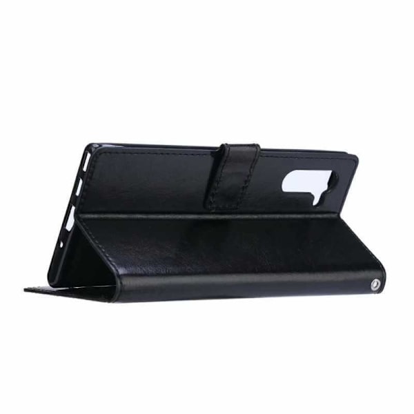 Samsung Note 10 Plånboksfodral PU-Läder 4-FACK Svart
