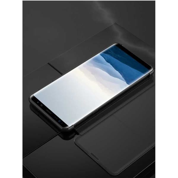 Samsung Note 8 Smart Flip Case Clear View Seisova V3 Rocket Black