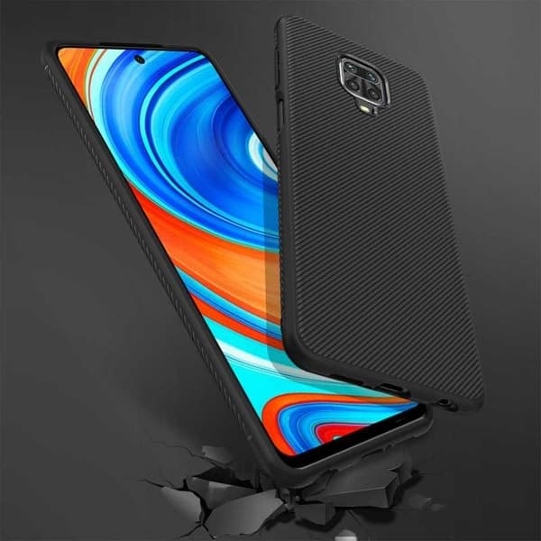Redmi Note 9S / 9 Pro tyylikäs iskunkestävä FullCarbon V3 Black