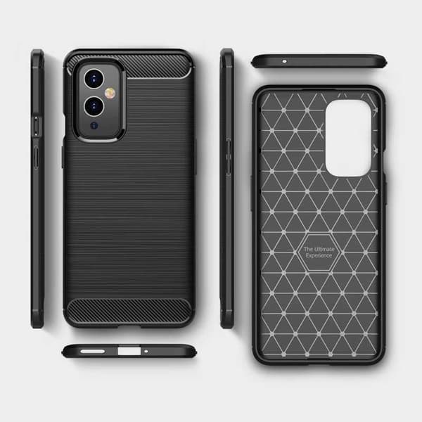 OnePlus 9 Iskunkestävä SlimCarbon -kotelo Black