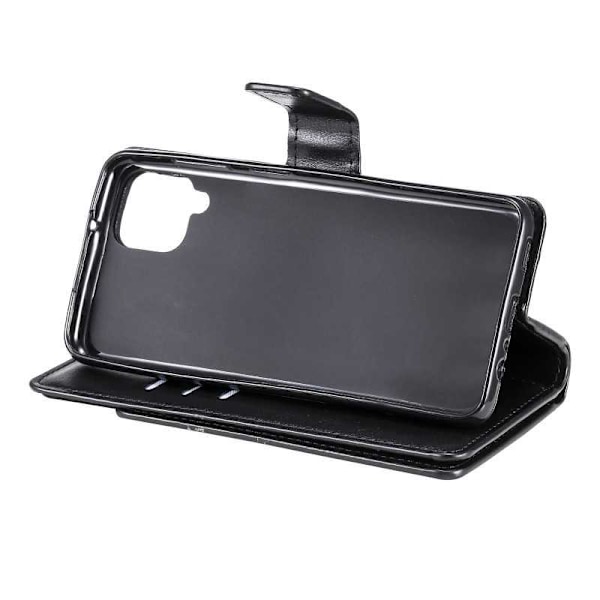 Samsung A12 5G praktisk pung-etui med 12-bakker Array V4 Black