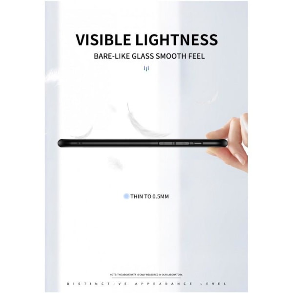 Google Pixel 4 Marble Shell 9H herdet glass tilbake Glassback V2 Black Svart/Vit