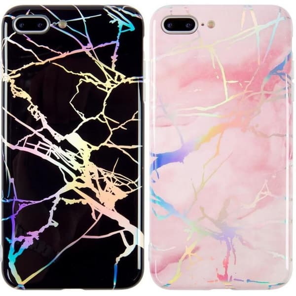 iPhone 8 Plus Stötdämpande Marmorskal Lazr Rosa