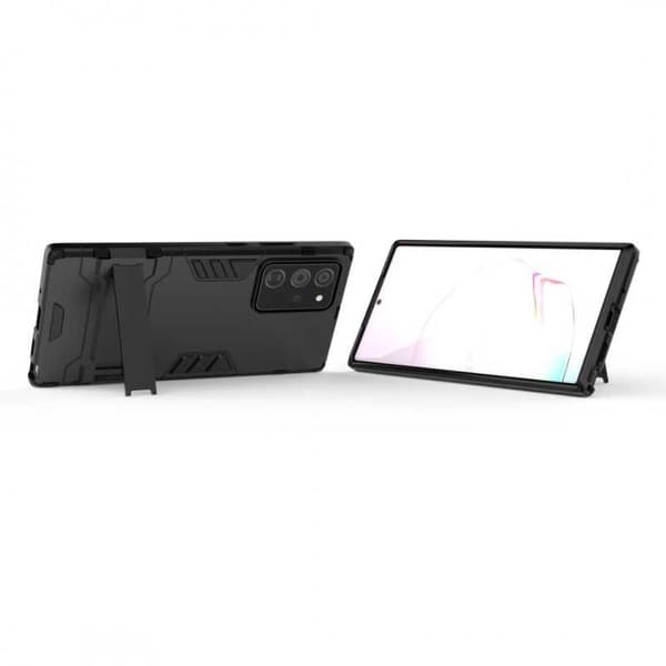 Samsung Note 20 Ultra-iskunkestävä kotelo jalustalla ThinArmor Black