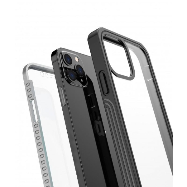 iPhone 12 fuld dækning Premium 3D-cover ThreeSixty Transparent