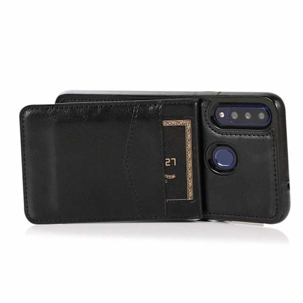 Samsung A20s Mobilskal Korthållare 5-FACK Retro V3 Svart