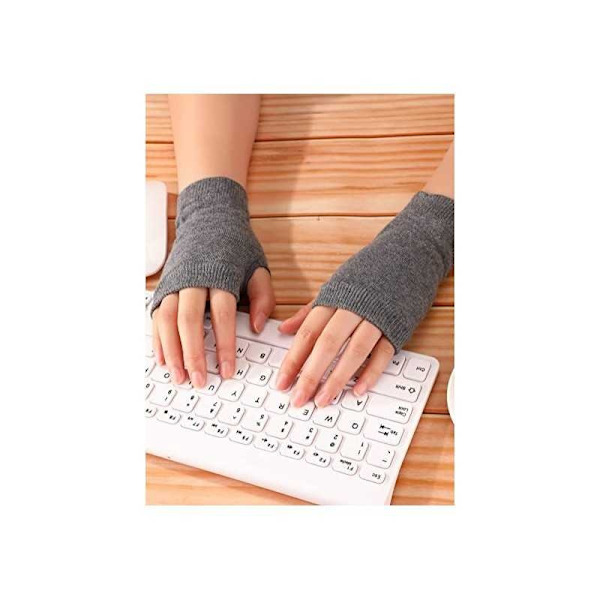 4-PACK Fingerless Rukkaset / Neliömäiset Rukkaset Grå