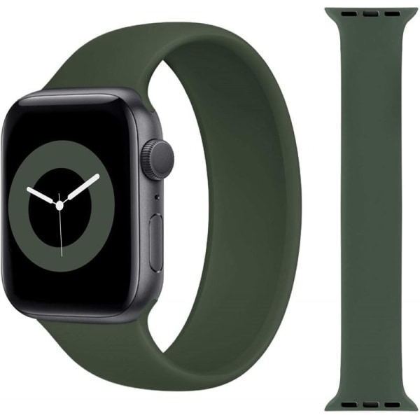 Elastisk Sportarmband Apple Watch 38/40/41mm - Mörkgrön Green Large