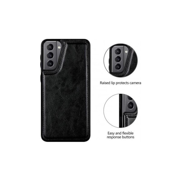 Samsung S22 Shockproof Cover Card Holder 3-SLOT Flippr Black