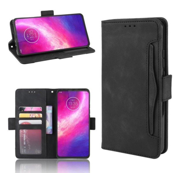 Motorola One Hyper Wallet Case PU-nahkainen 6-POCKET Winston V3 Black