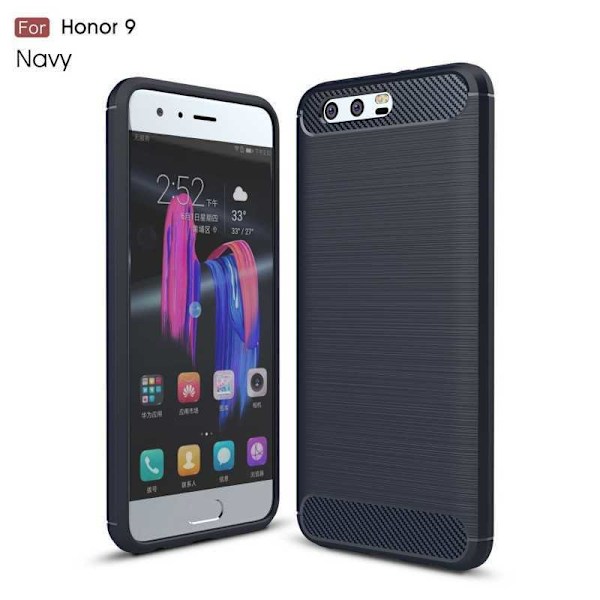 Honor 9 Shock Resistant Shock Absorbing Shell SlimCarbon Svart