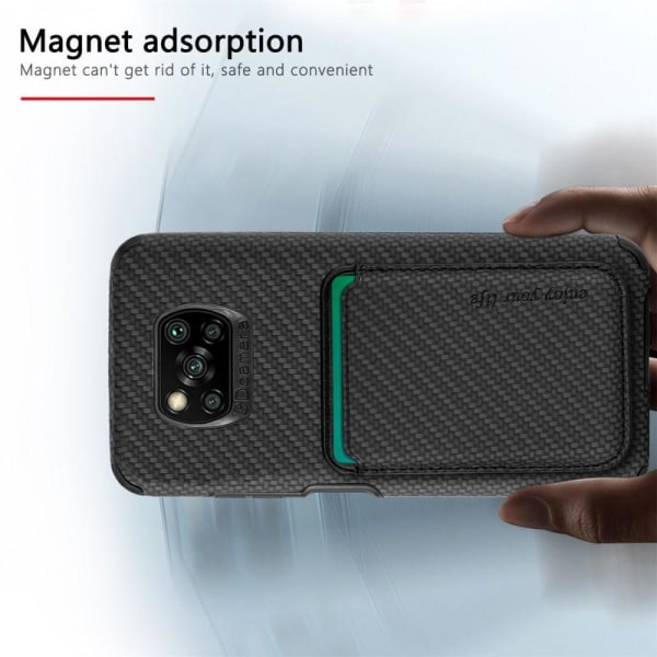 Støtsikkert Skall med Magnetkortholder Magsafe RFID for Xiaomi P Black