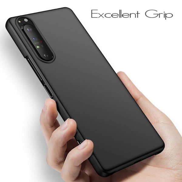 Xperia 1 III Gummibelagd Mattsvart Skal Basic® V2 Svart