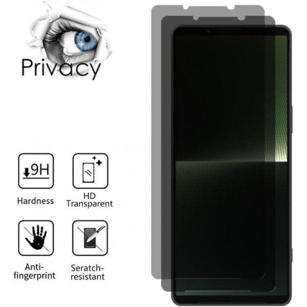 Xperia 1 V Privacy Härdat glas 0.26mm 3D 9H