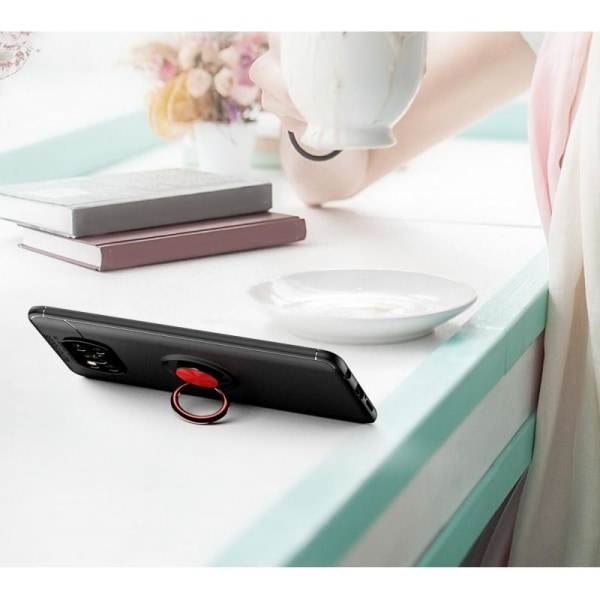 Xiaomi Poco X3 NFC Praktisk støtsikker veske med ringholder V3 Black