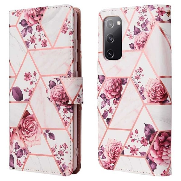 Samsung S20 FE (2020 & 2022) Trendikäs lompakkokotelo Sparkle 4-FACK Rosa
