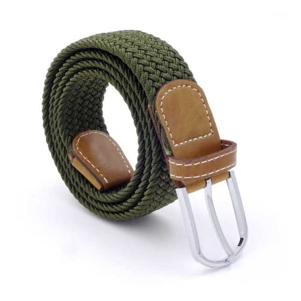 Bälte Canvas Tyg Stretch Justerbar Längd Storlek W26 - W36 Röd one size