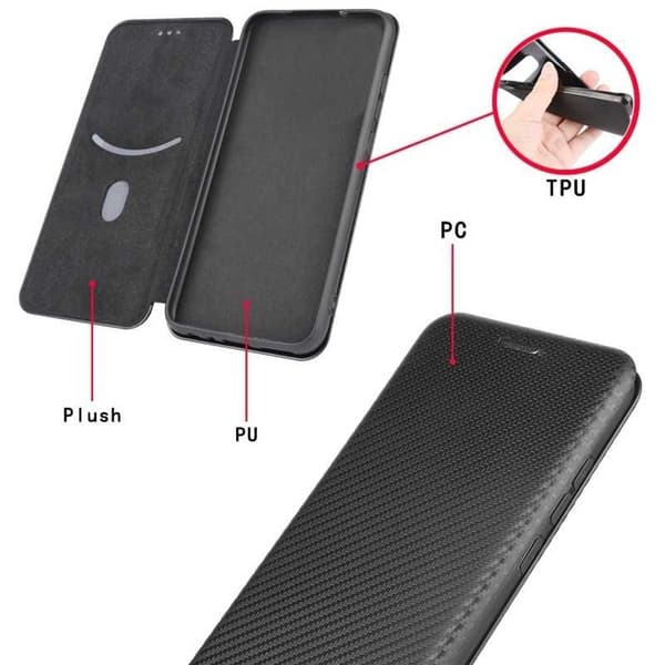 Samsung S21 FE Flip Case -korttipaikka CarbonDreams Grön