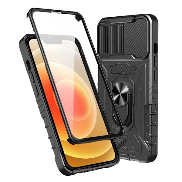 iPhone XS Max Heltäckande Premium 3D Skal ThreeSixty CamShield Svart