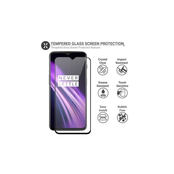 OnePlus 7T Tempered Glass 0,26mm 9H Fullframe Transparent