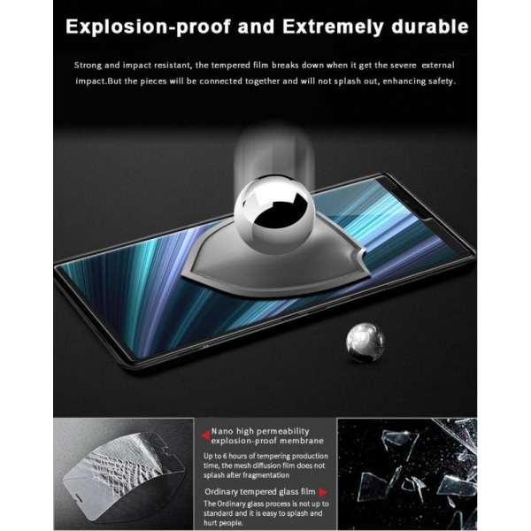 2-PACK Sony Xperia 1 Härdat glas 0.26mm 2.5D 9H Transparent