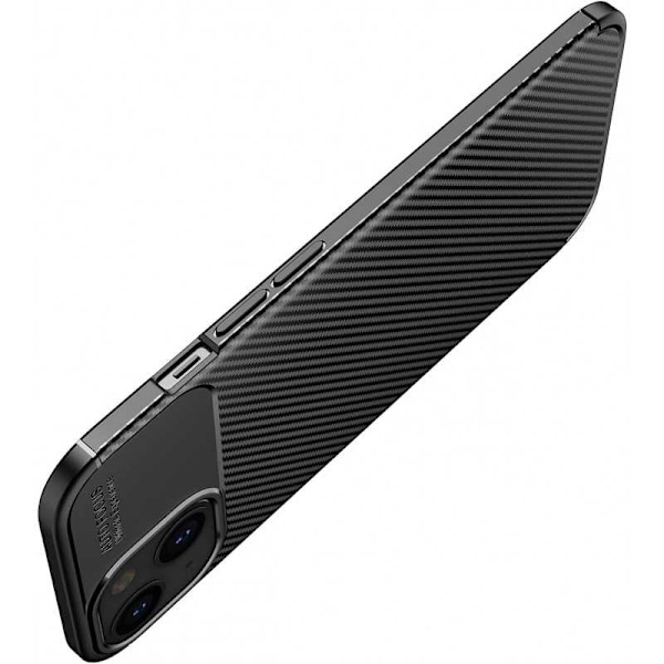 iPhone 15 Stöttåligt Slimmat Skal FullCarbon V4 Svart