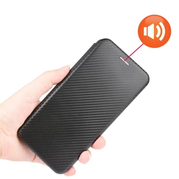 Motorola Moto G8 Power Flip Case -korttipaikka CarbonDreams Black