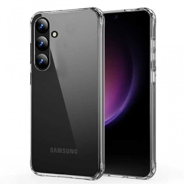 Samsung S24 FE Stöttåligt Genomskinligt Skal Simple