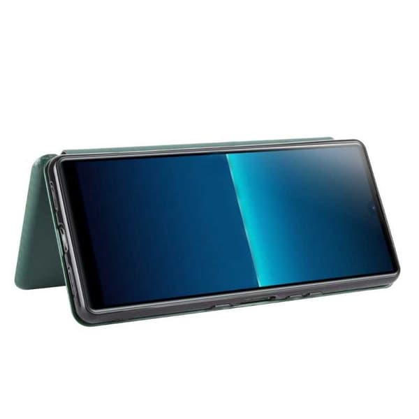 Xperia L4 Flipfodral Kortfack CarbonDreams Grön Grön