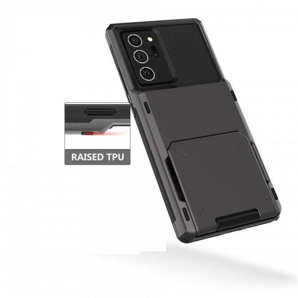 Samsung Note 20 iskunkestävä kotelo Void-korttipaikalla Black
