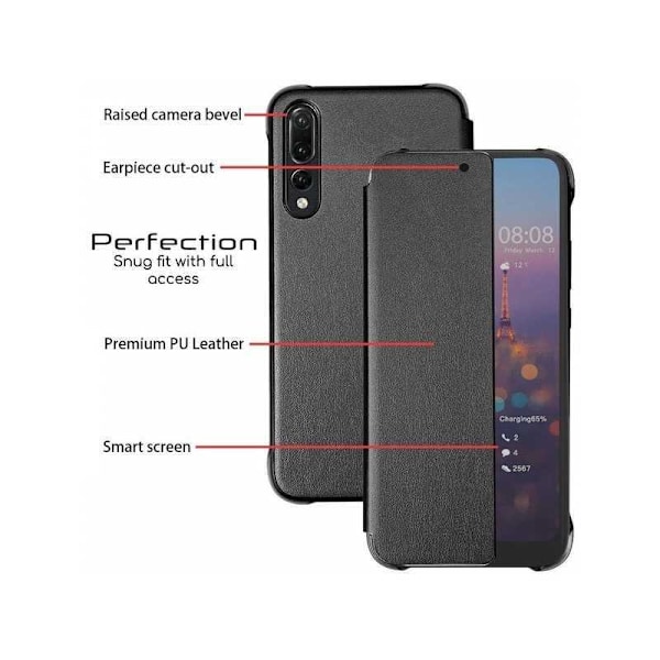 Huawei P20 Pro Flip Case Smart View Black