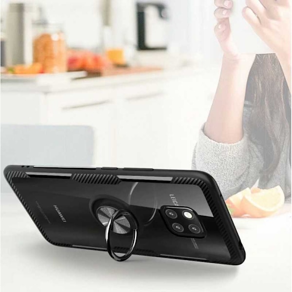 Xiaomi Poco X3 NFC käytännöllinen iskunkestävä kotelo sormustelineellä V4 Black