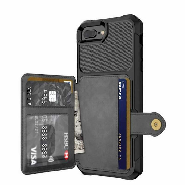 iPhone 6S Plus Iskunkestävä Premium Cover 4-TACK Solid V3 Svart